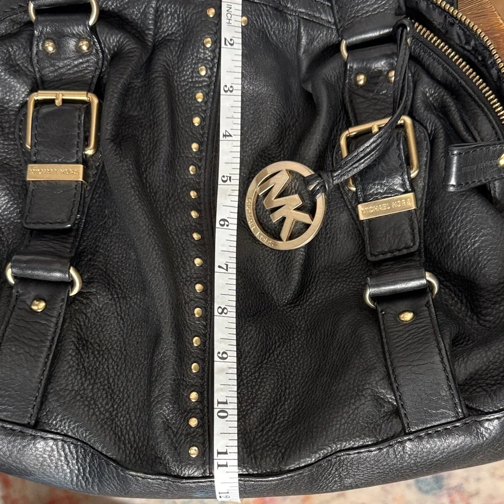 Michael Kors Astor Hobo Black Leather Shoulder Bag